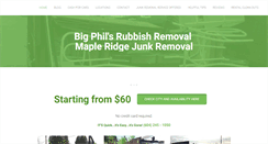 Desktop Screenshot of bigphilsrubbishremoval.com